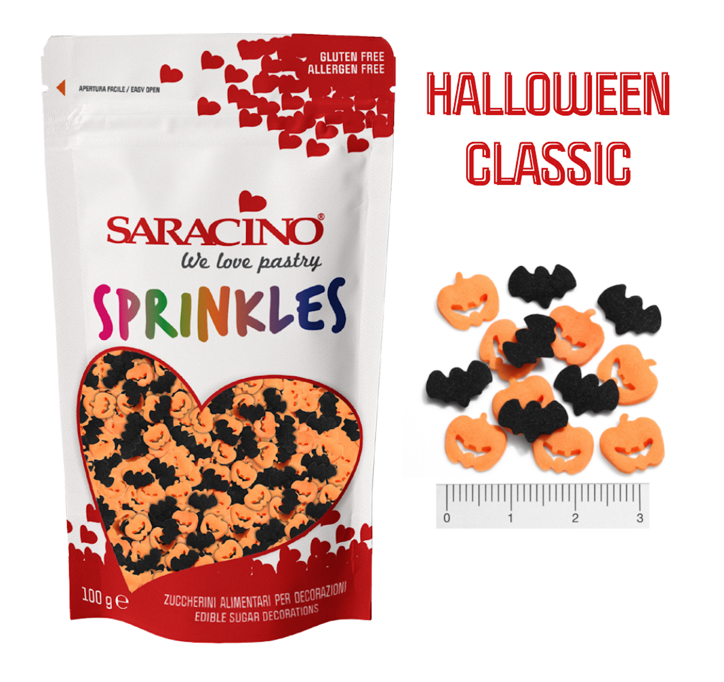 Saracino Zuckerstreusel - Sprinkles - Halloween Classic - 100g