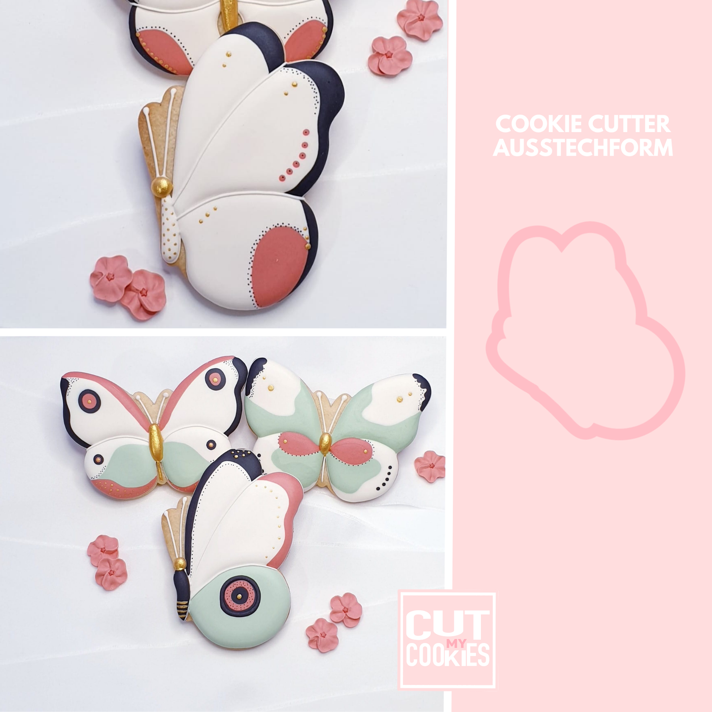 Ausstechform Schmetterling von der Seite