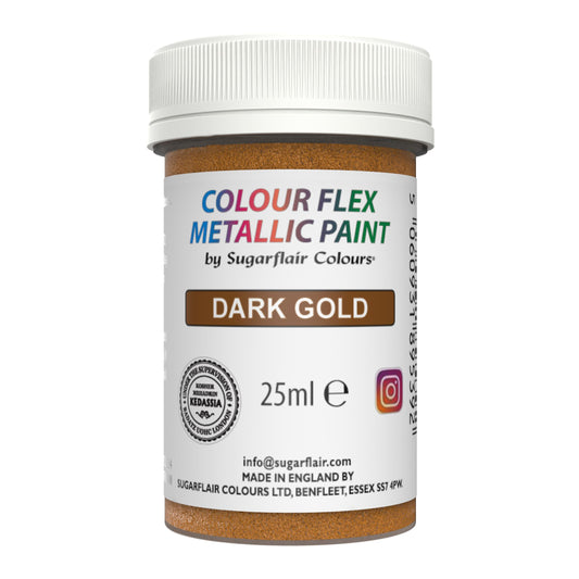 Sugarflair Colour Flex Paint - Lebensmittelfarbe - Dark Gold - 25ml 