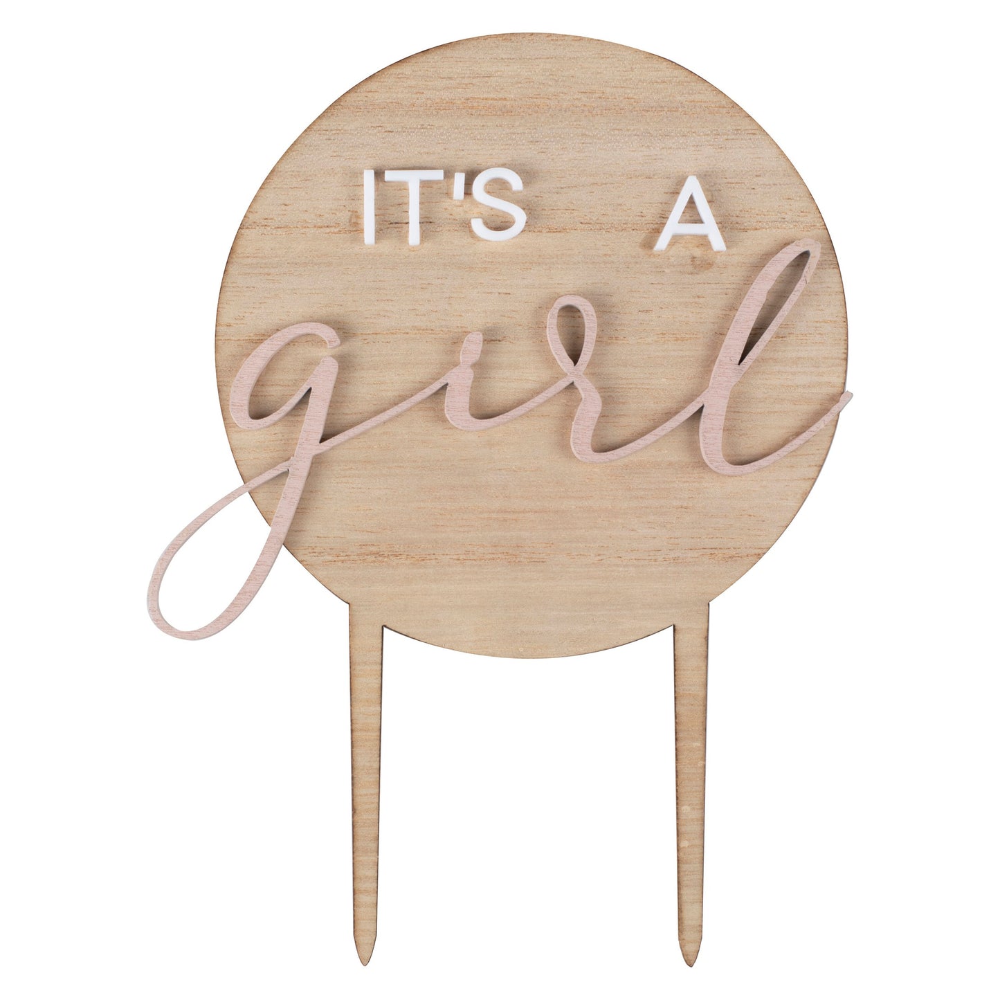Tortentopper - Kuchentopper - aus Holz - It's a Girl