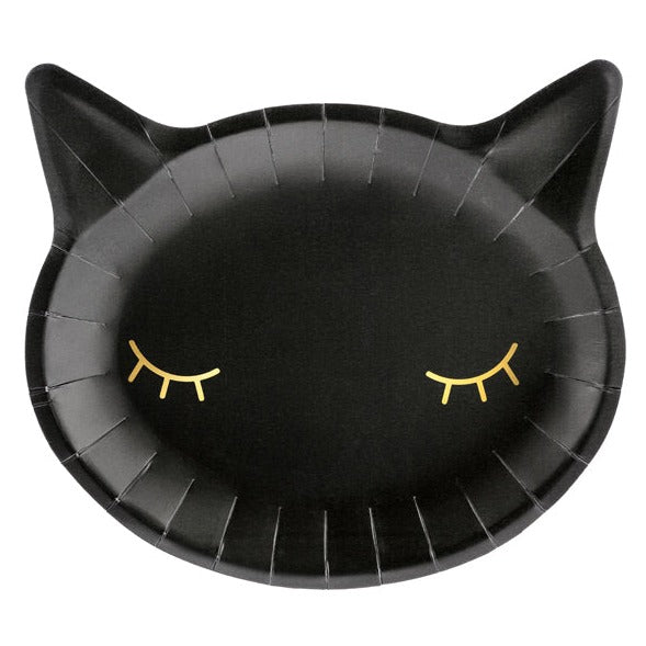 Pappteller - Halloween Katze