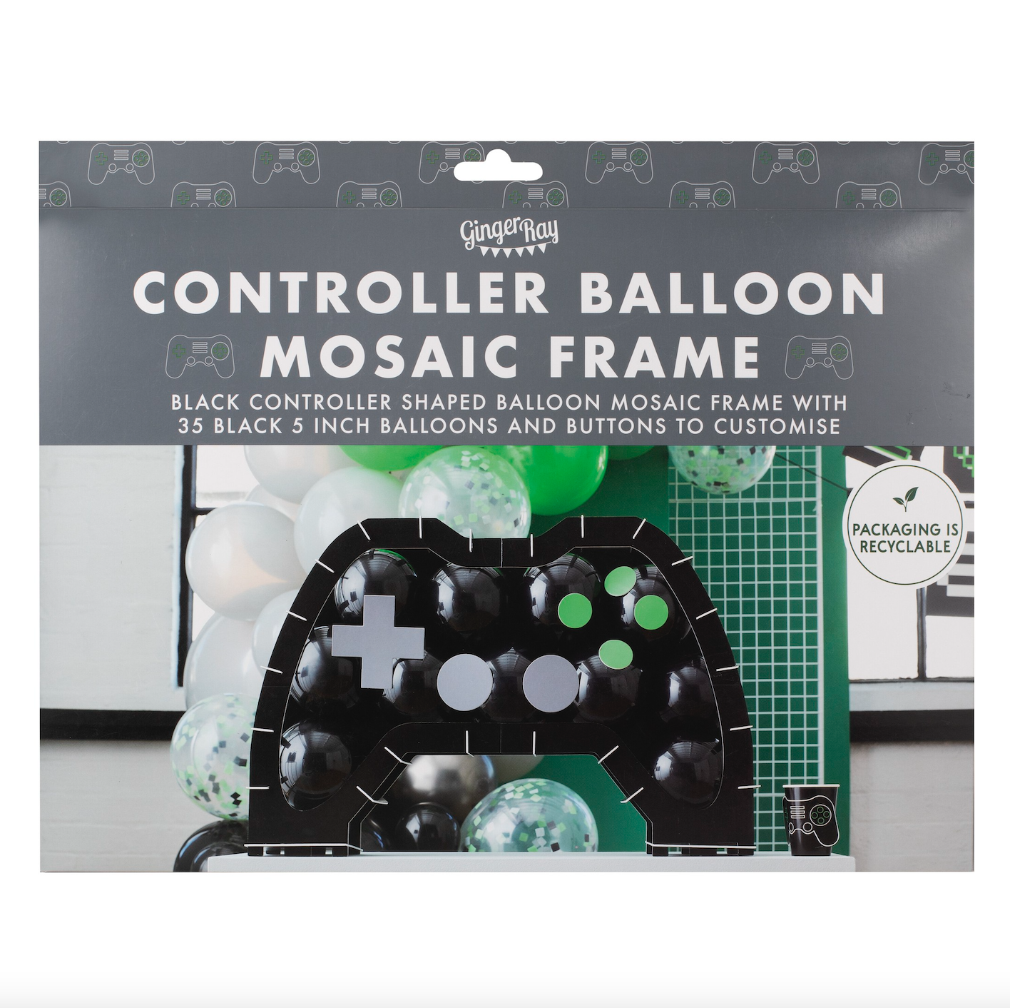 game-109 Controller Ballon Mosaic Deko
