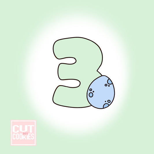 Cookie cutter number with egg