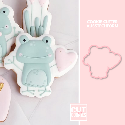 Cookie cutter frog with heart