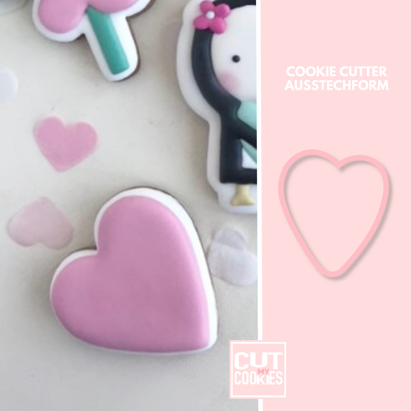 Cookie cutter Heart - Pingu Set