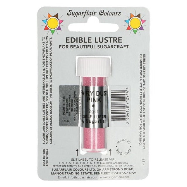 Sugarflair Lebensmittelfarbe Glanz Pulver - Fairy Pink