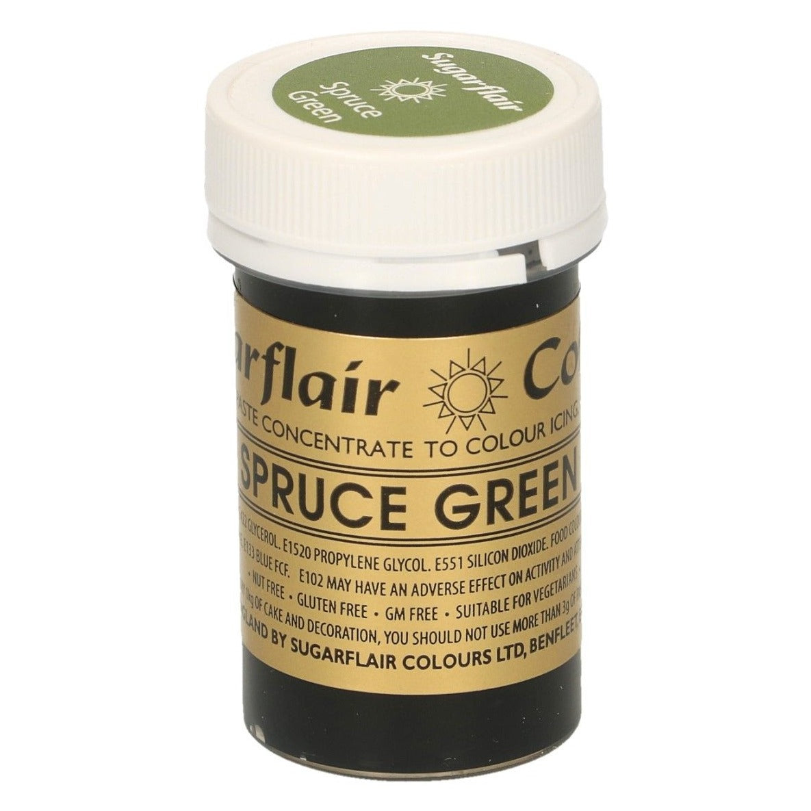 Sugarflair Paste -  Lebensmittelfarbe - Spruce Green - Fichtengrün