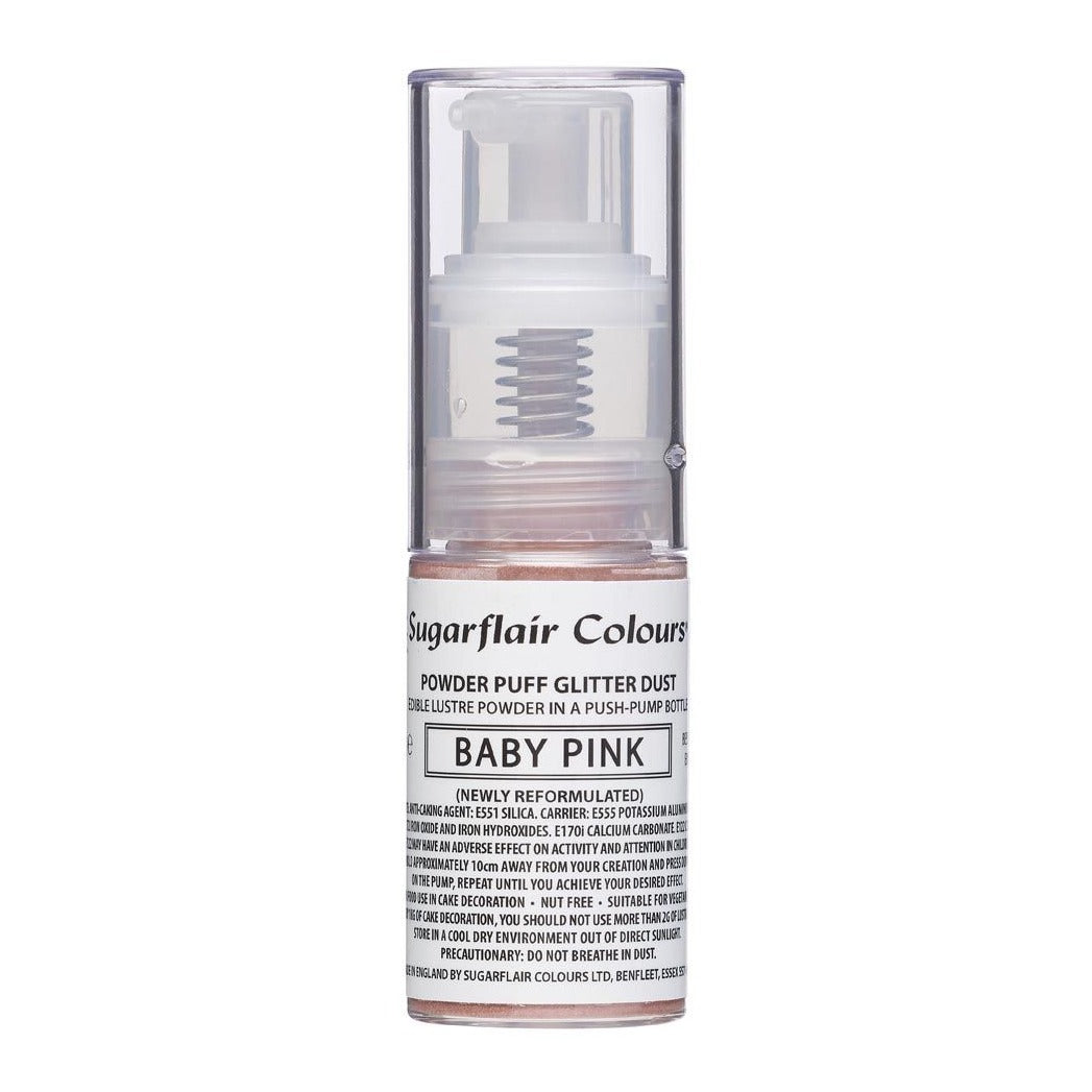 Sugarflair Glitzerstaub Pumpspray - Baby Pink