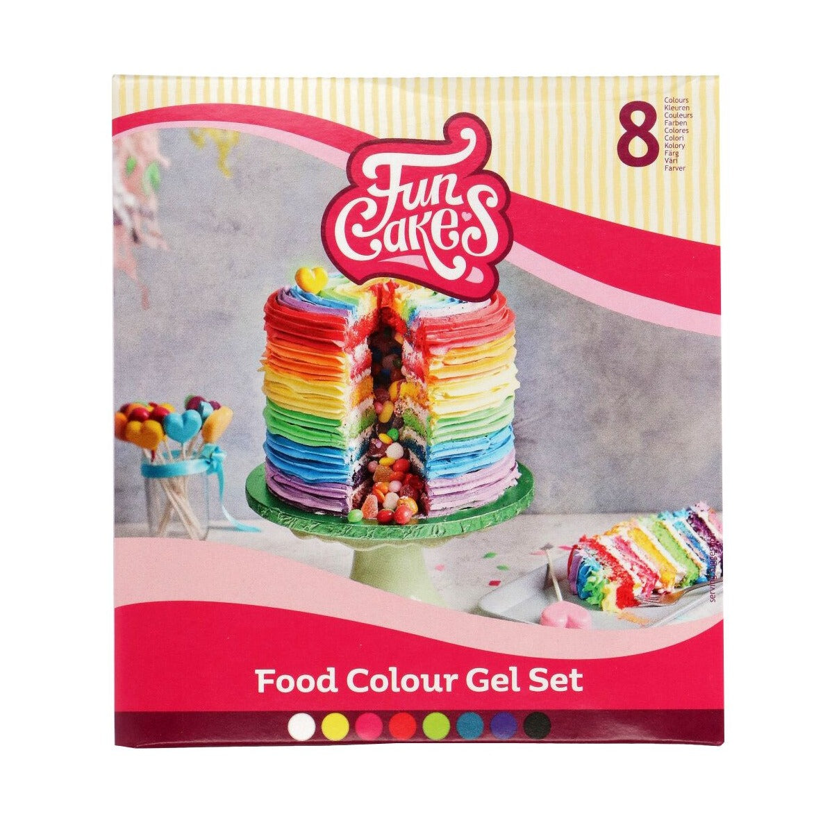 Lebensmittelfarb - Set 8 Farben - Funcakes