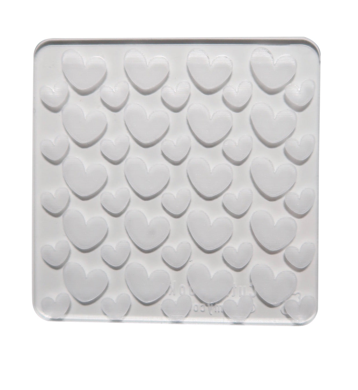 Tampon Fondant - Debosser - Coeurs 