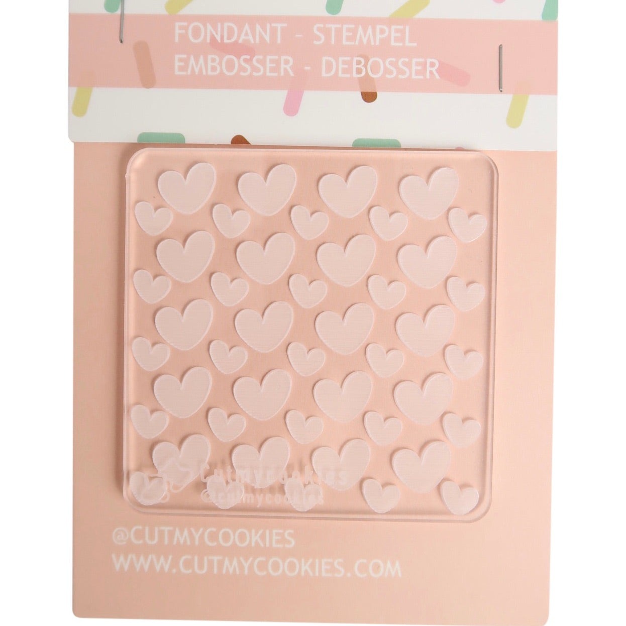 Tampon Fondant - Debosser - Coeurs 