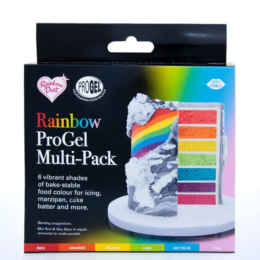 Rainbow Dust - ProGel Lebensmittelfarben - Set - Regenbogen 