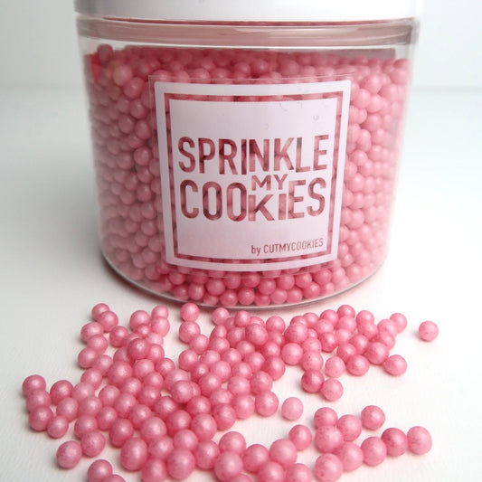 Zuckerstreusel - Sprinkles - kleine rosa Perlen