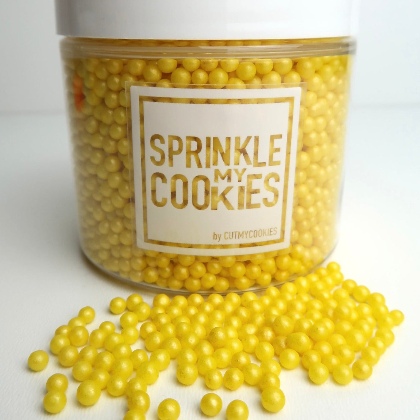 Zuckerstreusel - Sprinkles - kleine gelbe Perlen